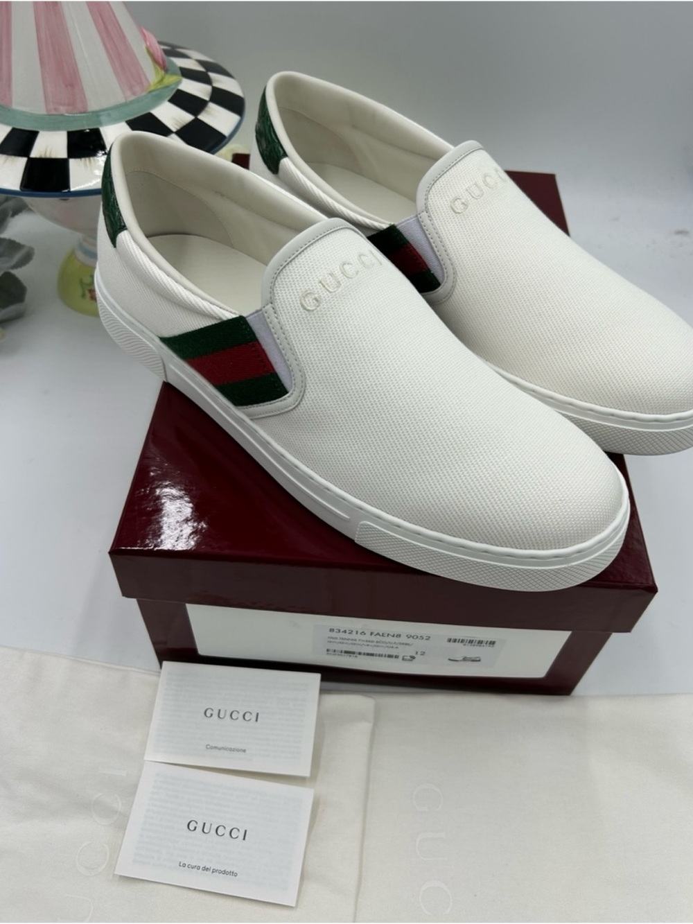 Gucci ace slip on sneaker size 12 fits 13 US made in Italy - Picture 8 of 8